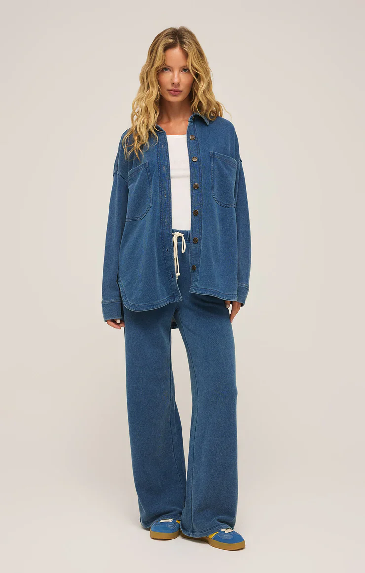 All Day Knit Denim Jacket Vintage Indigo - Image 4