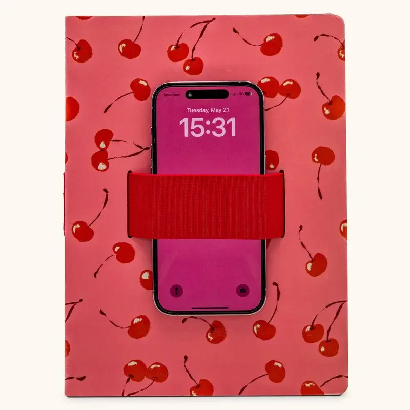 Casey Notebook w/ Phone Loop - Fresh Picked Cherries - Image 3