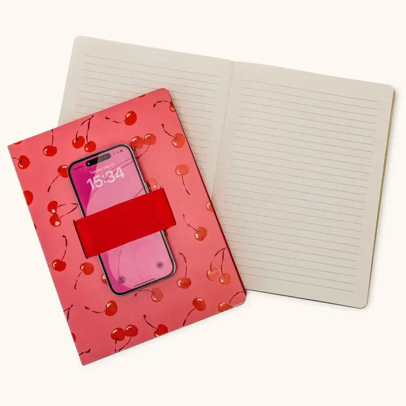 Casey Notebook w/ Phone Loop - Fresh Picked Cherries - Image 4