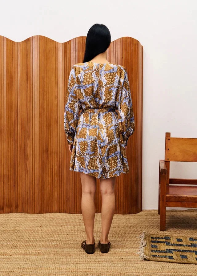 Daudet Dress Leopard Ocre - Image 3