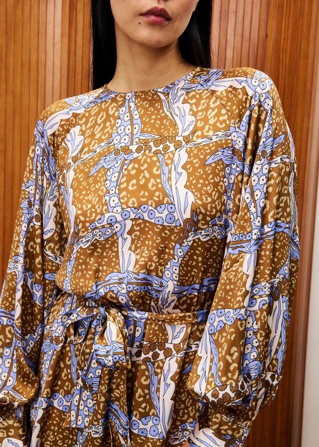 Daudet Dress Leopard Ocre - Image 4