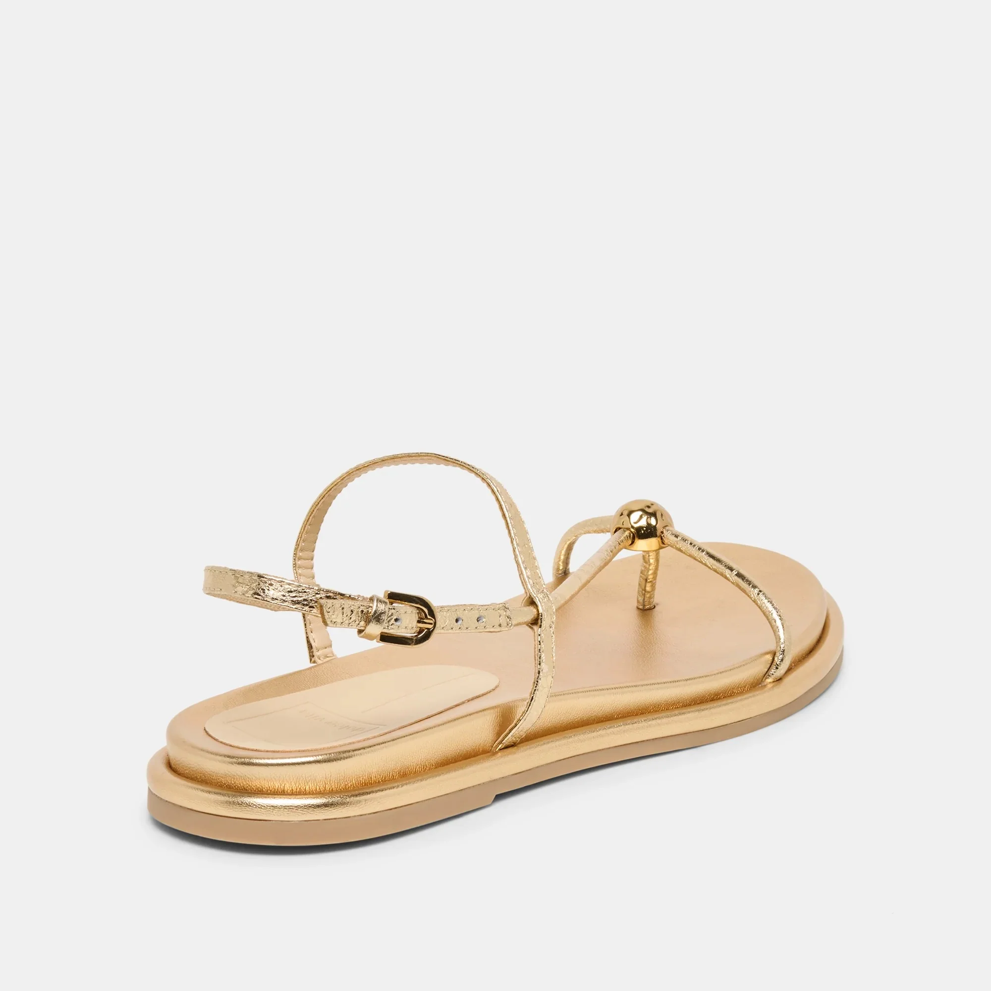 Deane Sandal Gold Distressed Leather - Image 3