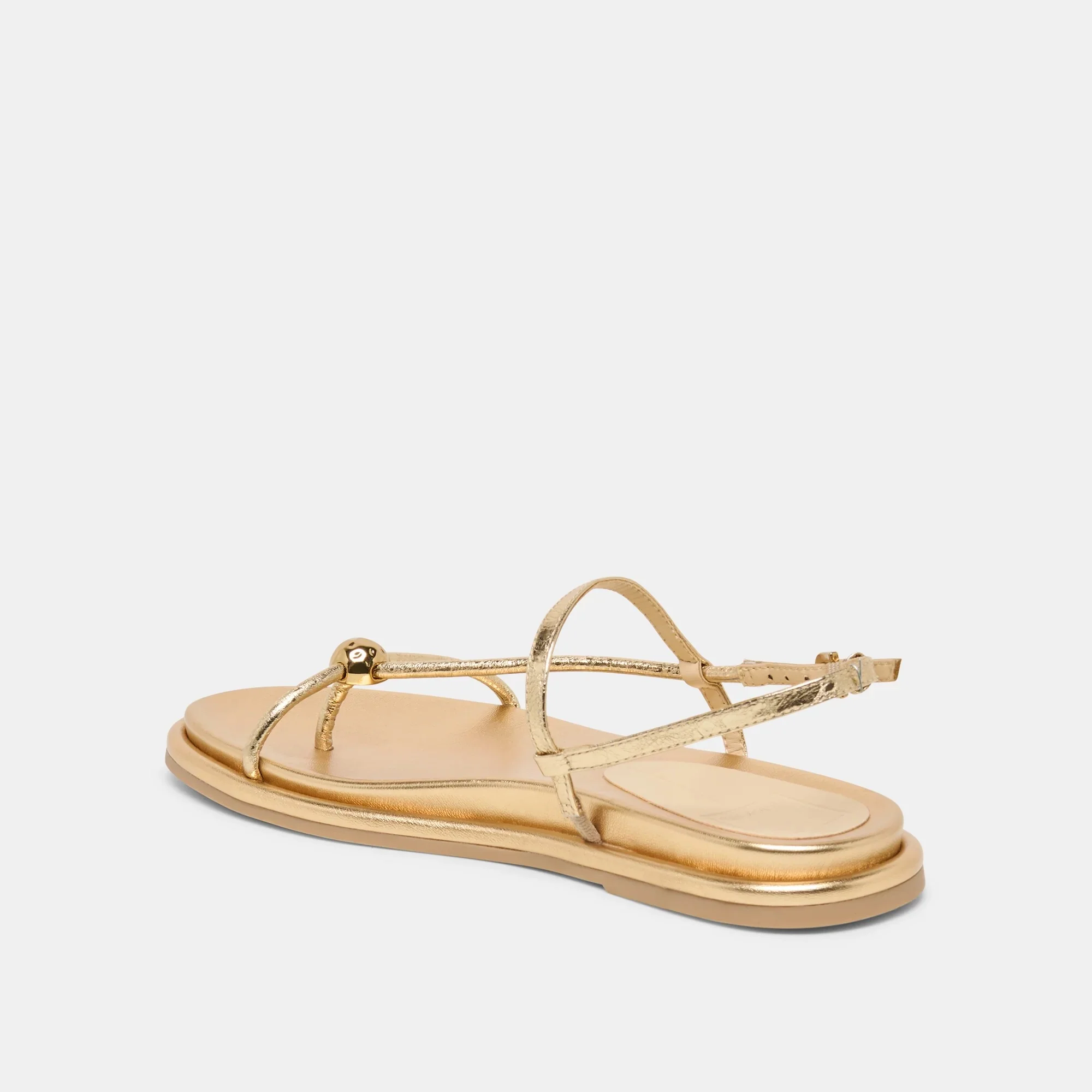 Deane Sandal Gold Distressed Leather - Image 5