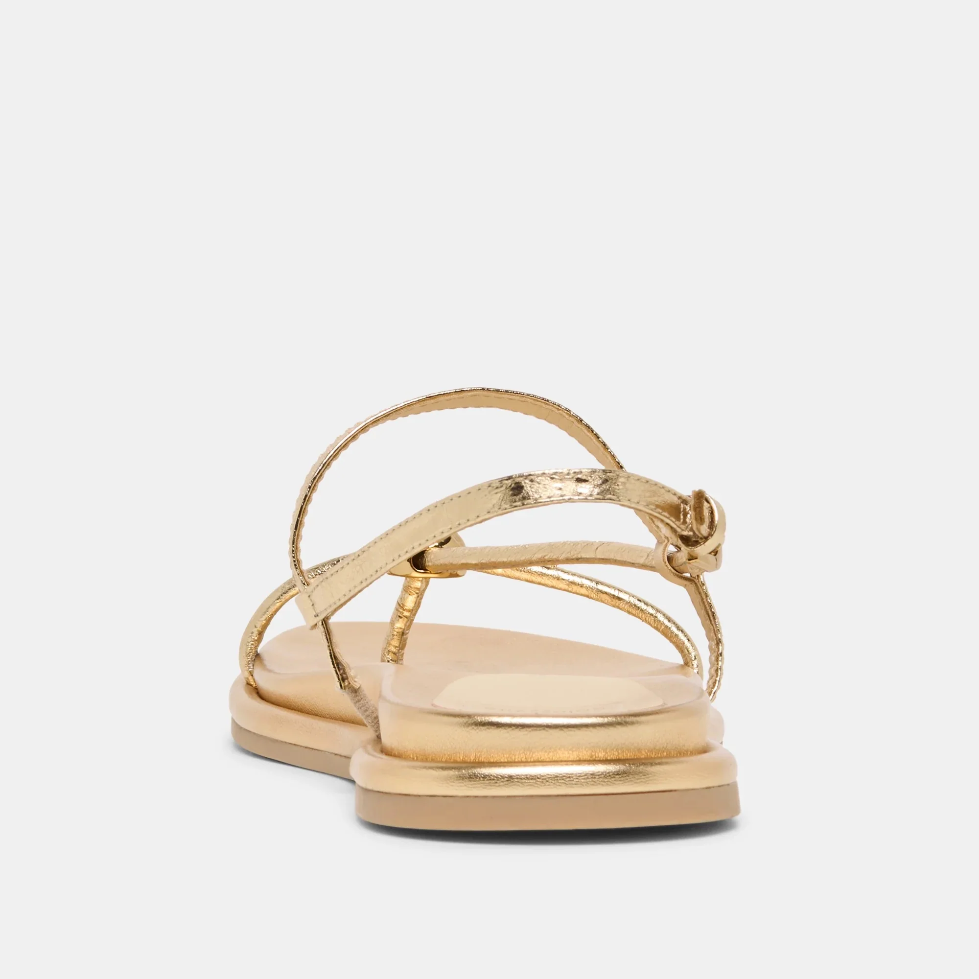 Deane Sandal Gold Distressed Leather - Image 6