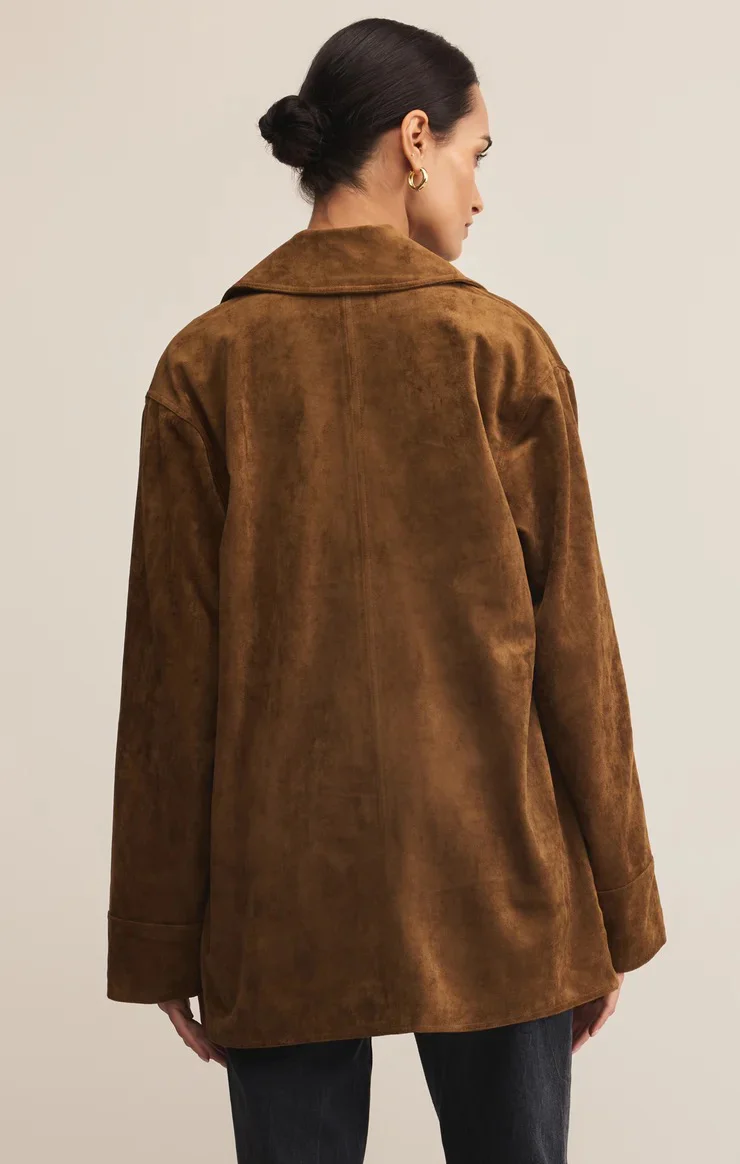 Decker Suede Chore Jacket Coconut - Image 3