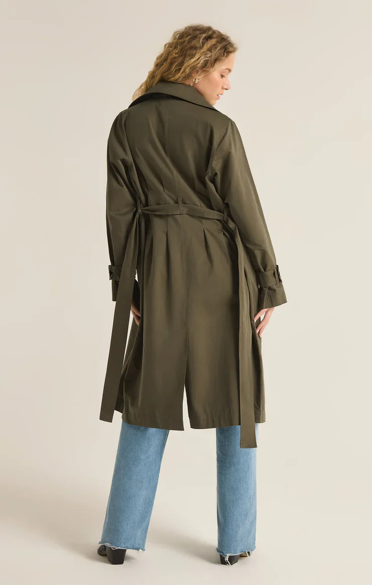 Dorian Trench Coat Grape Leaf - Image 3