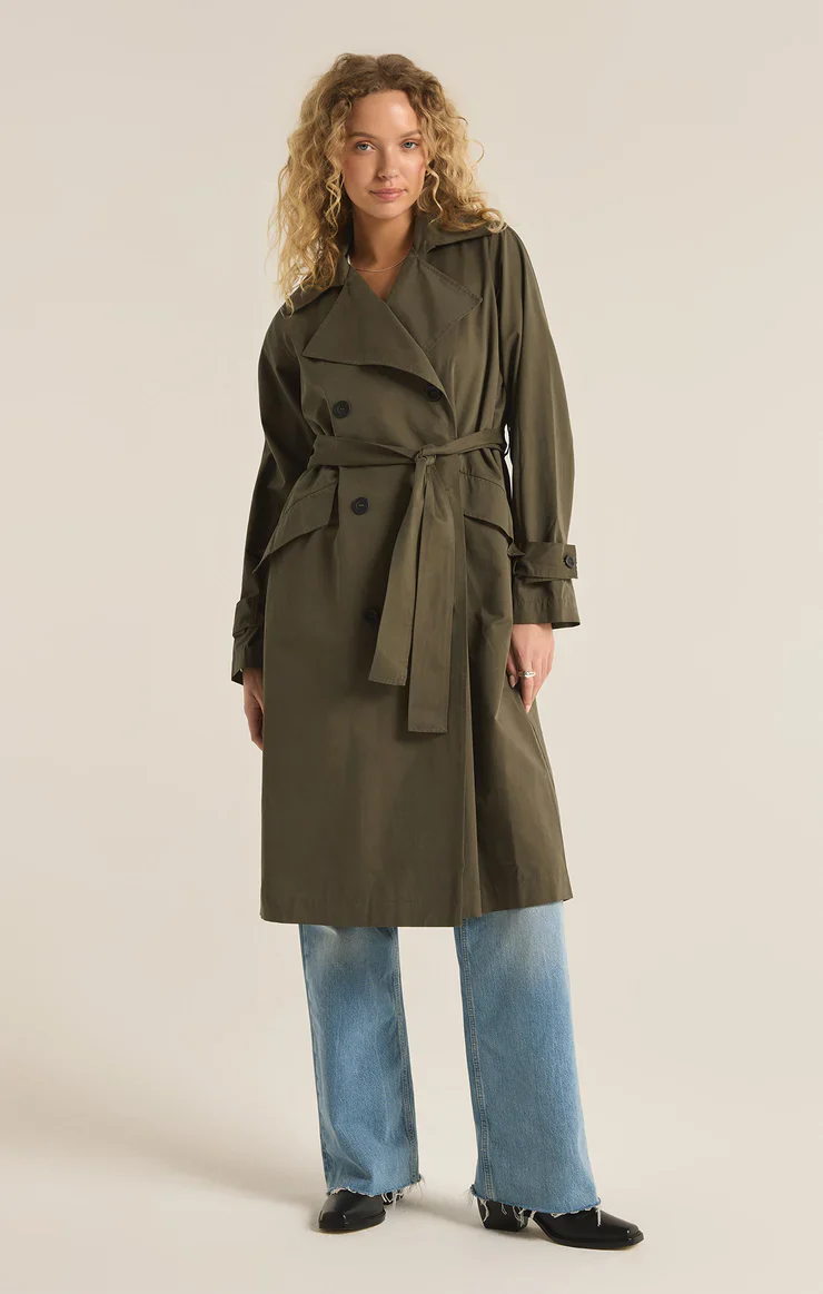 Dorian Trench Coat Grape Leaf - Image 4