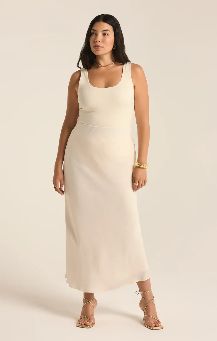 Europa Poly Sheen Skirt Sea Salt - Image 4