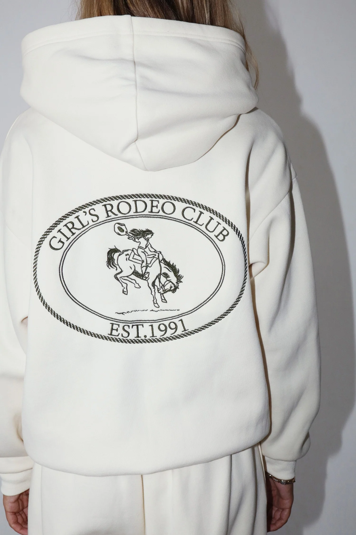 Girl's Rodeo Club Hoodie Cream - Image 3