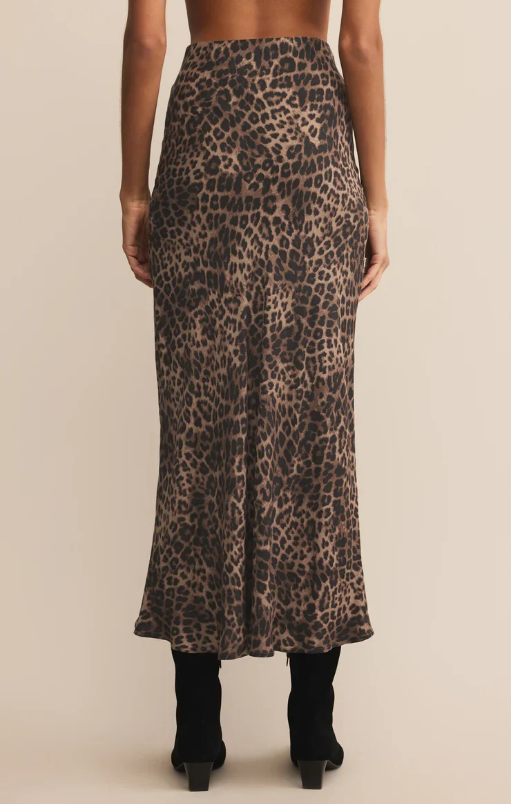 Izabel Leopard Skirt Desert Tan - Image 3