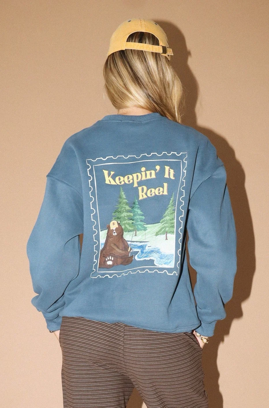 Keepin' It Reel Sweatshirt Vintage Navy - Image 3