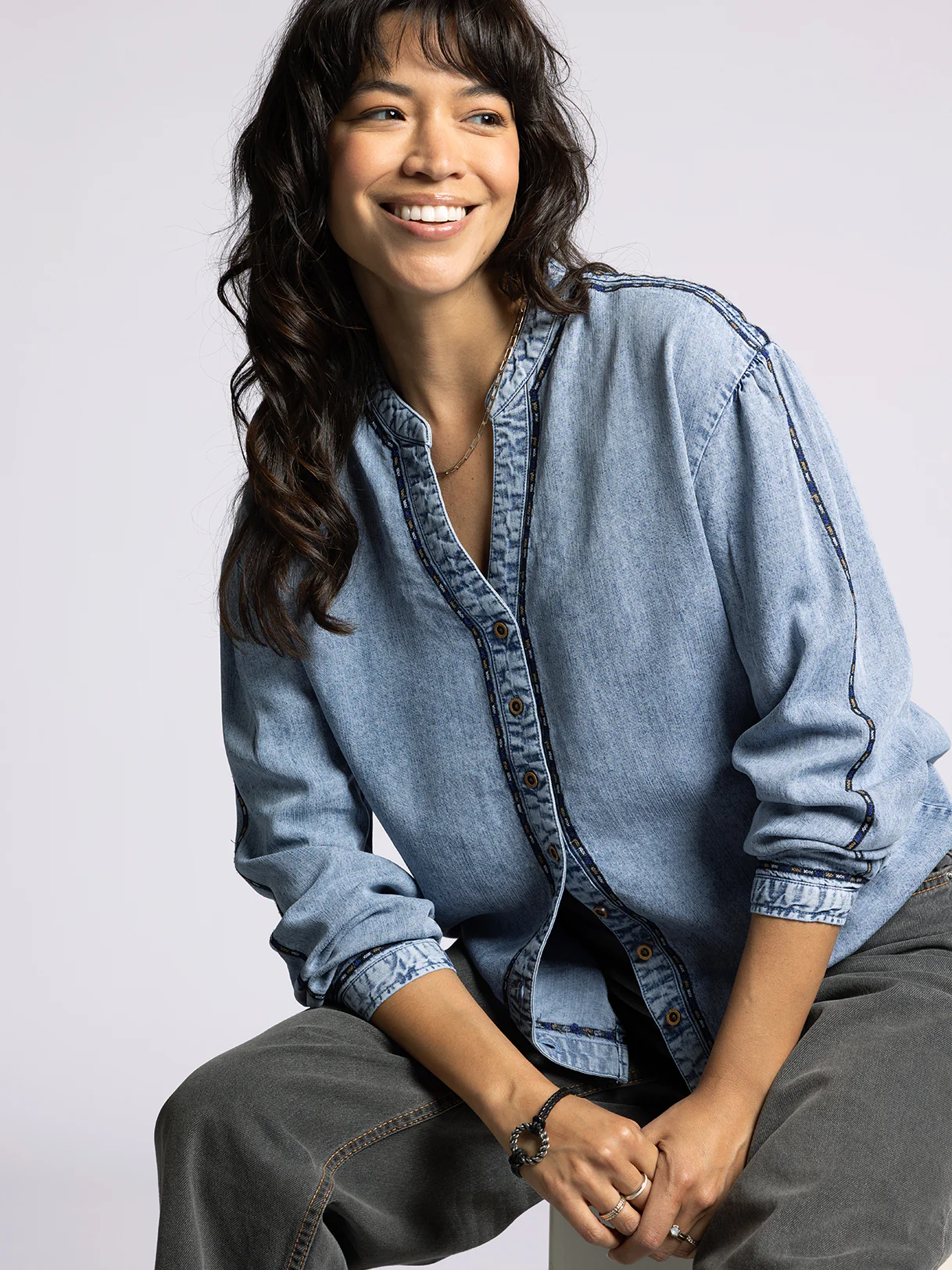 Lettie Shirt Light Blue - Image 3