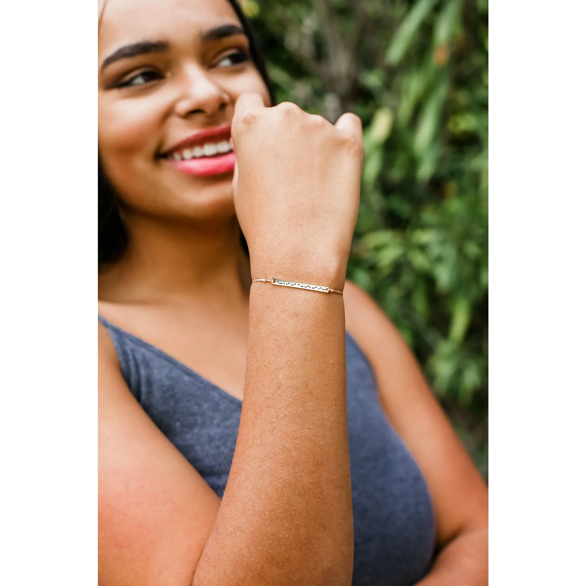 Morse Code Bar Bracelet - Beautiful - Image 4