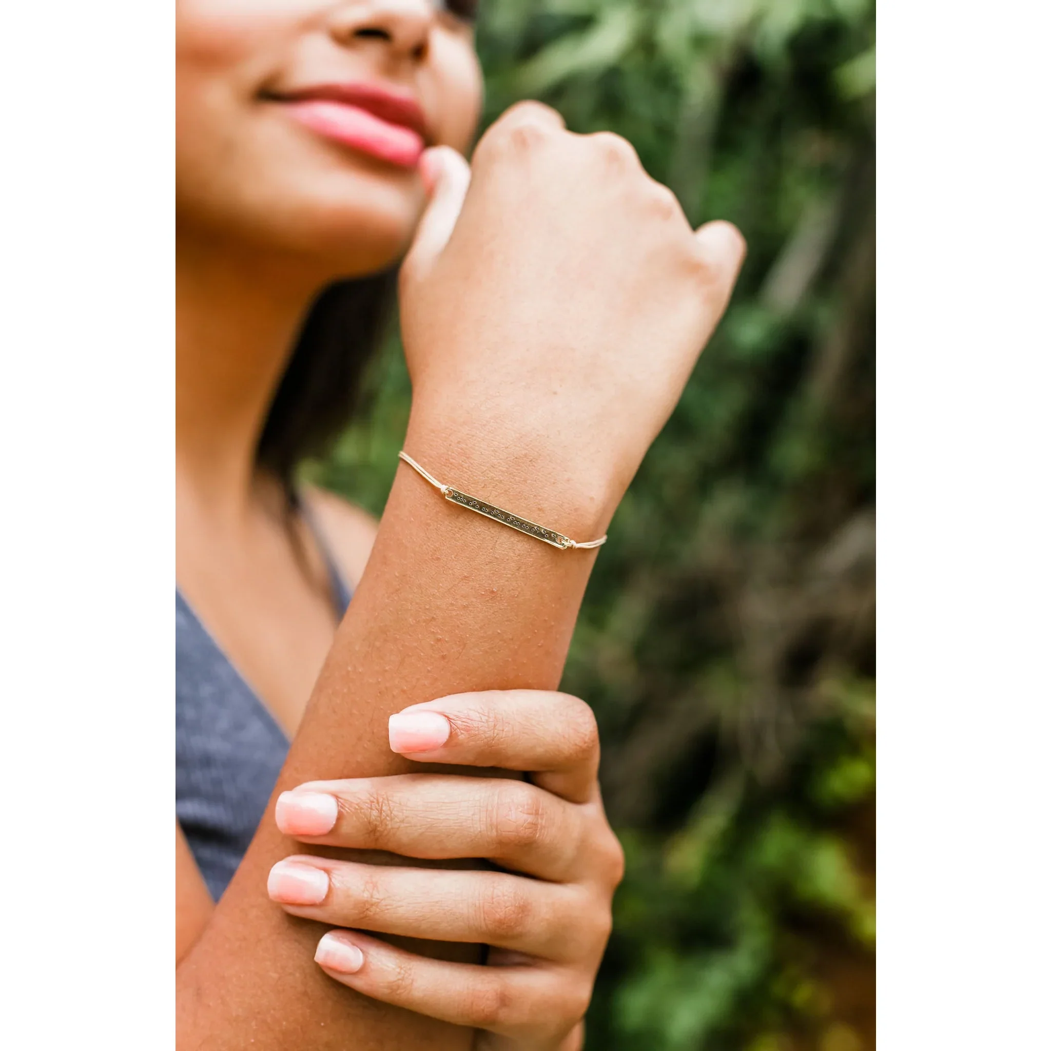 Morse Code Bar Bracelet - Brilliant - Image 4