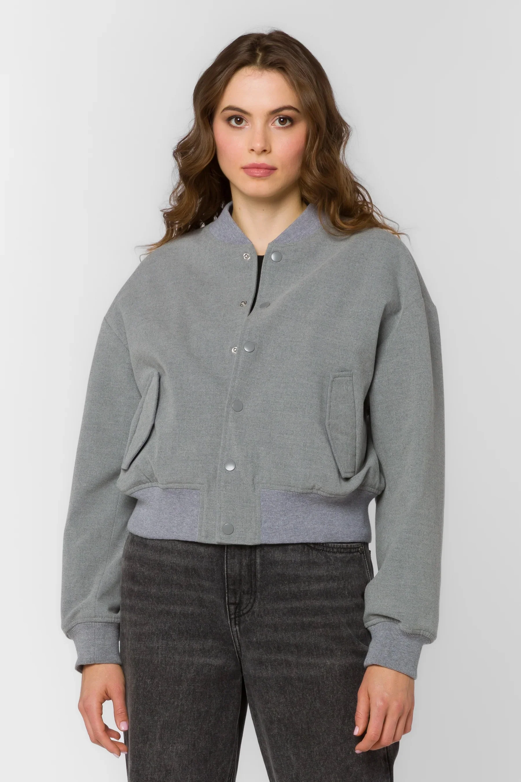 Nikita Bomber Jacket Heather Grey - Image 3