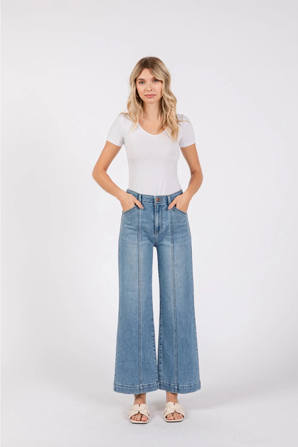 Paola Wide Leg With Seam Lines Medium - Image 4