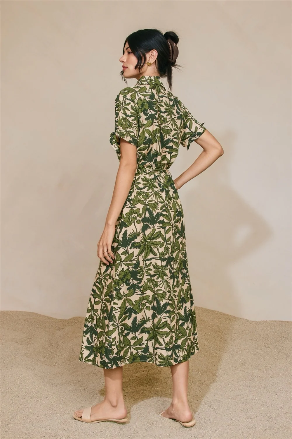 Paradise Midi Dress Green - Image 3