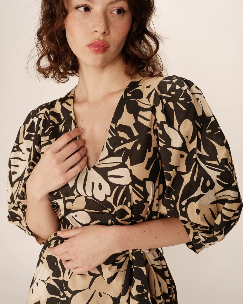 Pierino Dress Beige Floral - Image 4