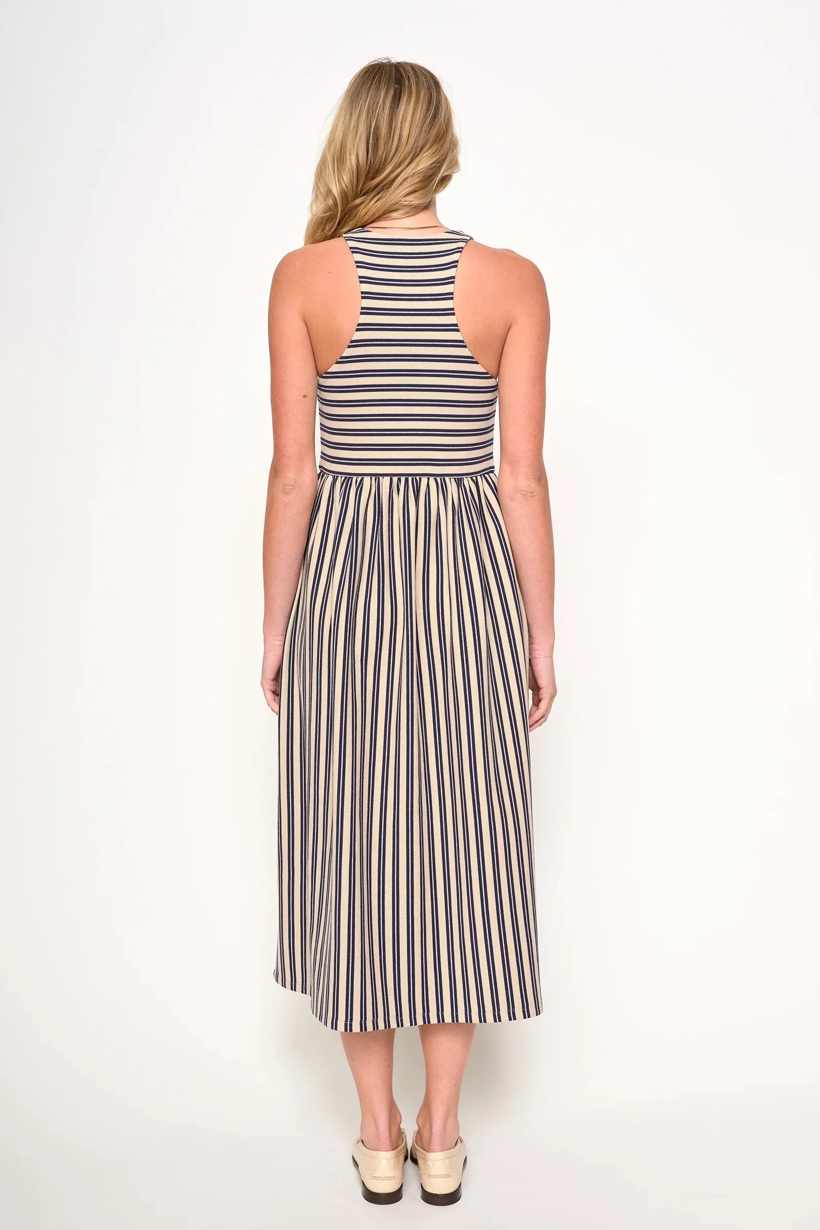 Renzo Dress Black/Ivory Stripe - Image 3