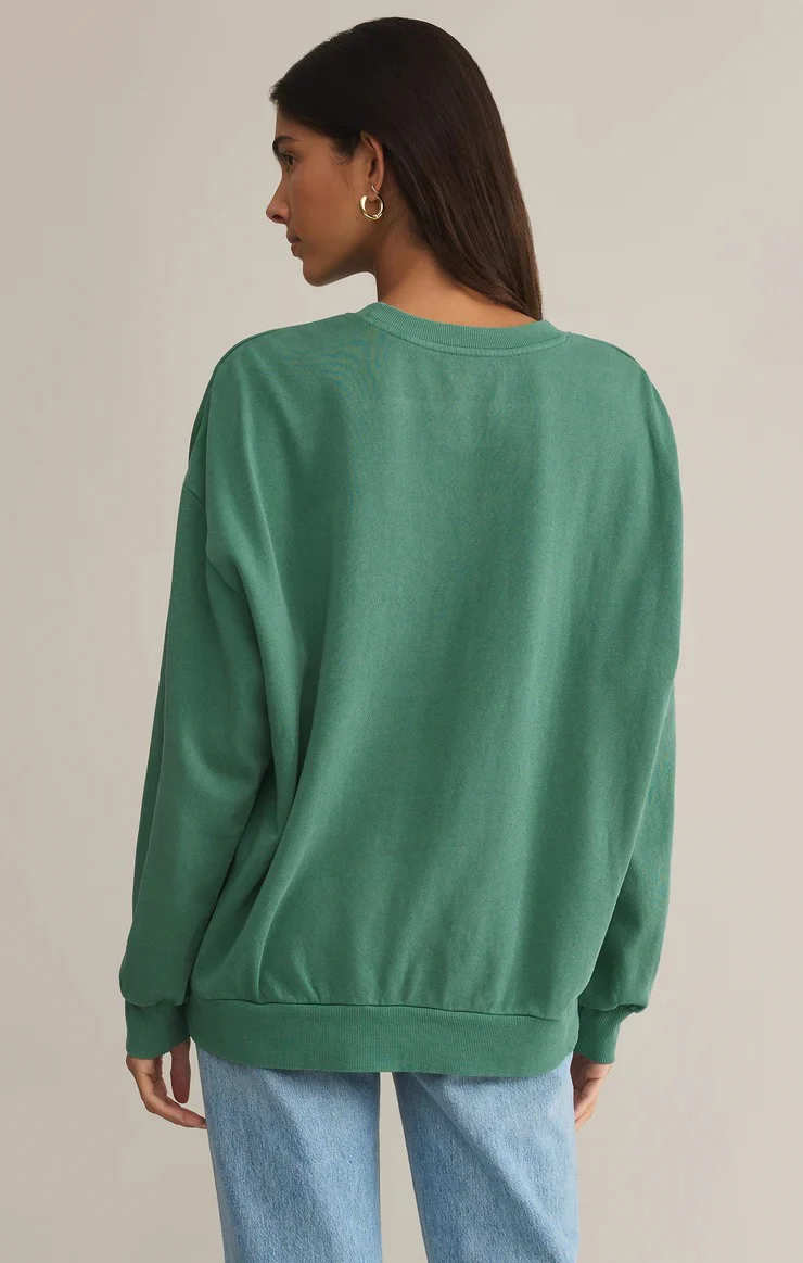 Sail Away Sunday Sweatshirt Botanical Green - Image 3