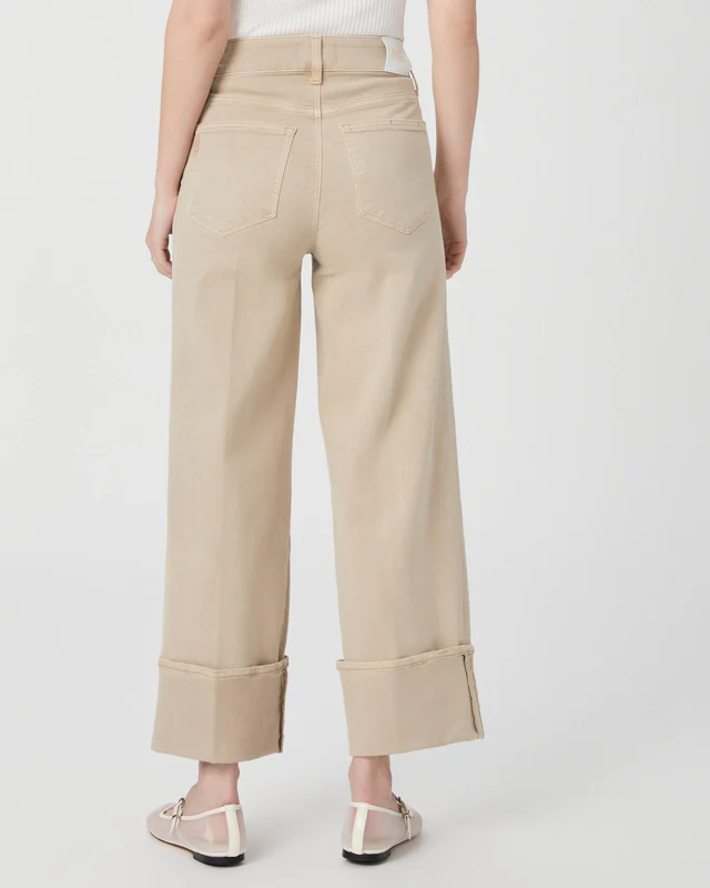 Sasha Ankle Cuffed Wide Leg Jean Vintage Soft Sand - Image 3