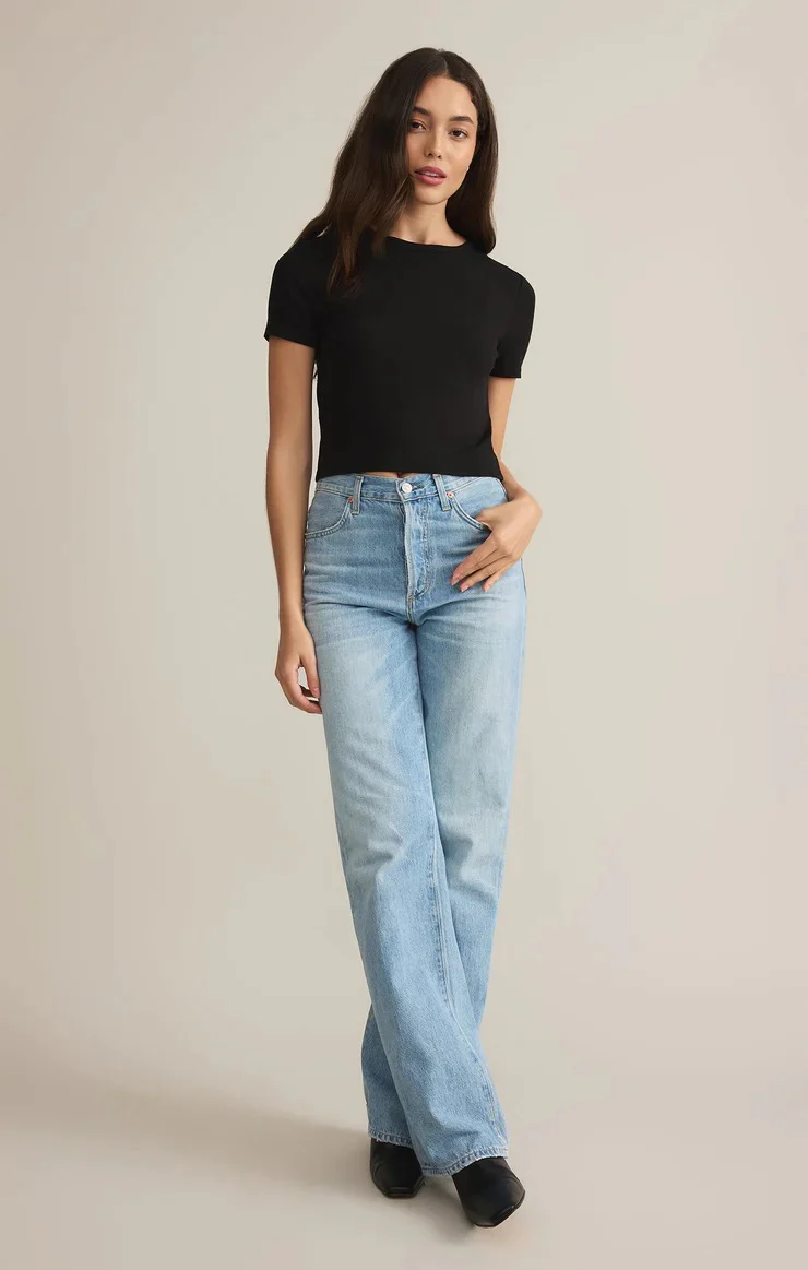 Second Skin Crew Top Black - Image 4