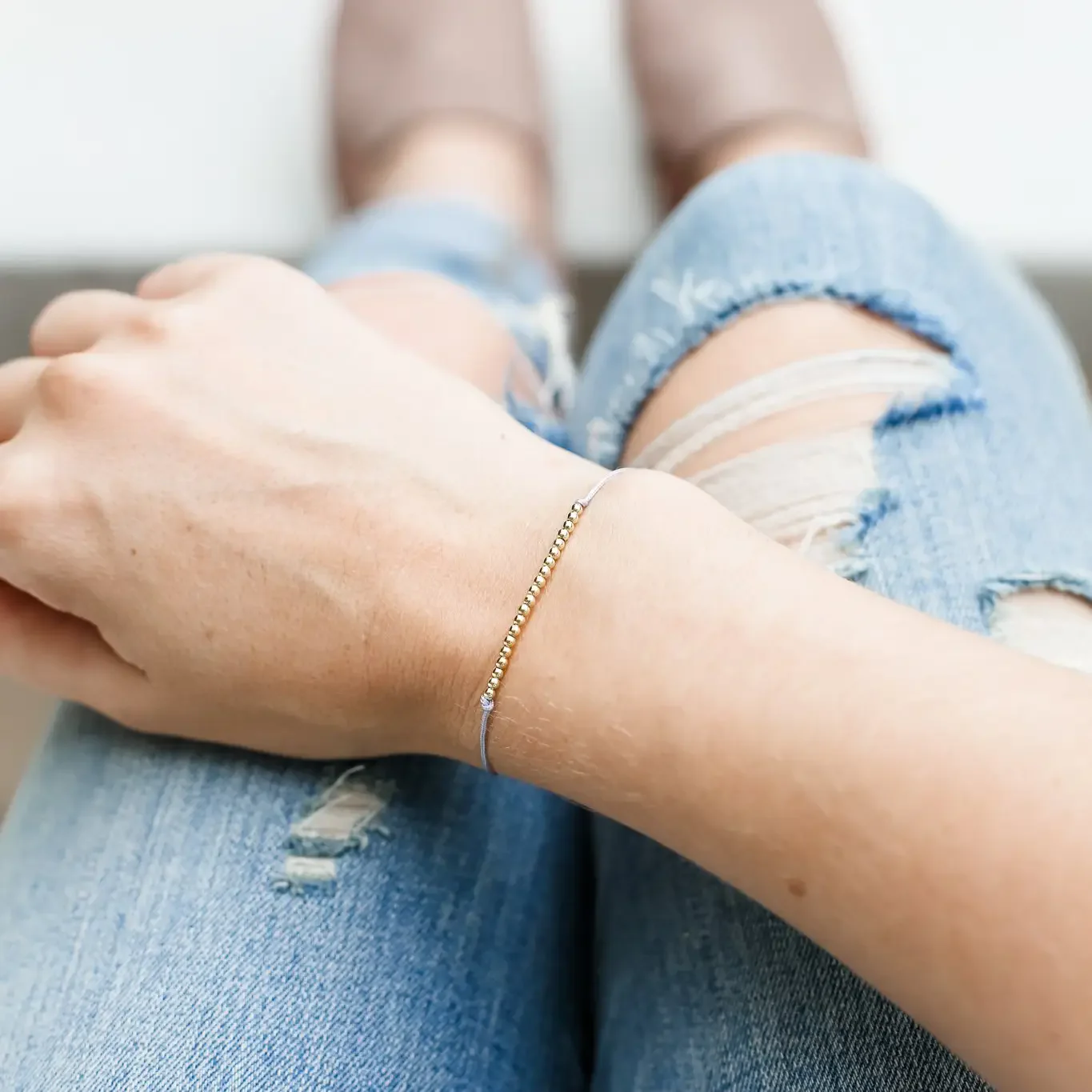 Sentiments Bracelet Gold - Thinking of You - Image 3