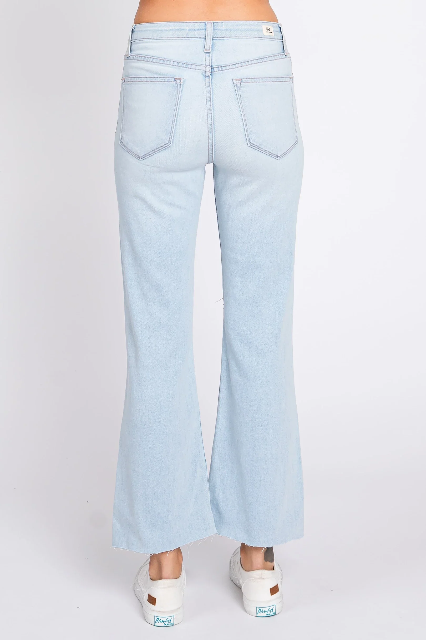 Sicily Scissor Cut Hem Sky Blue - Image 3