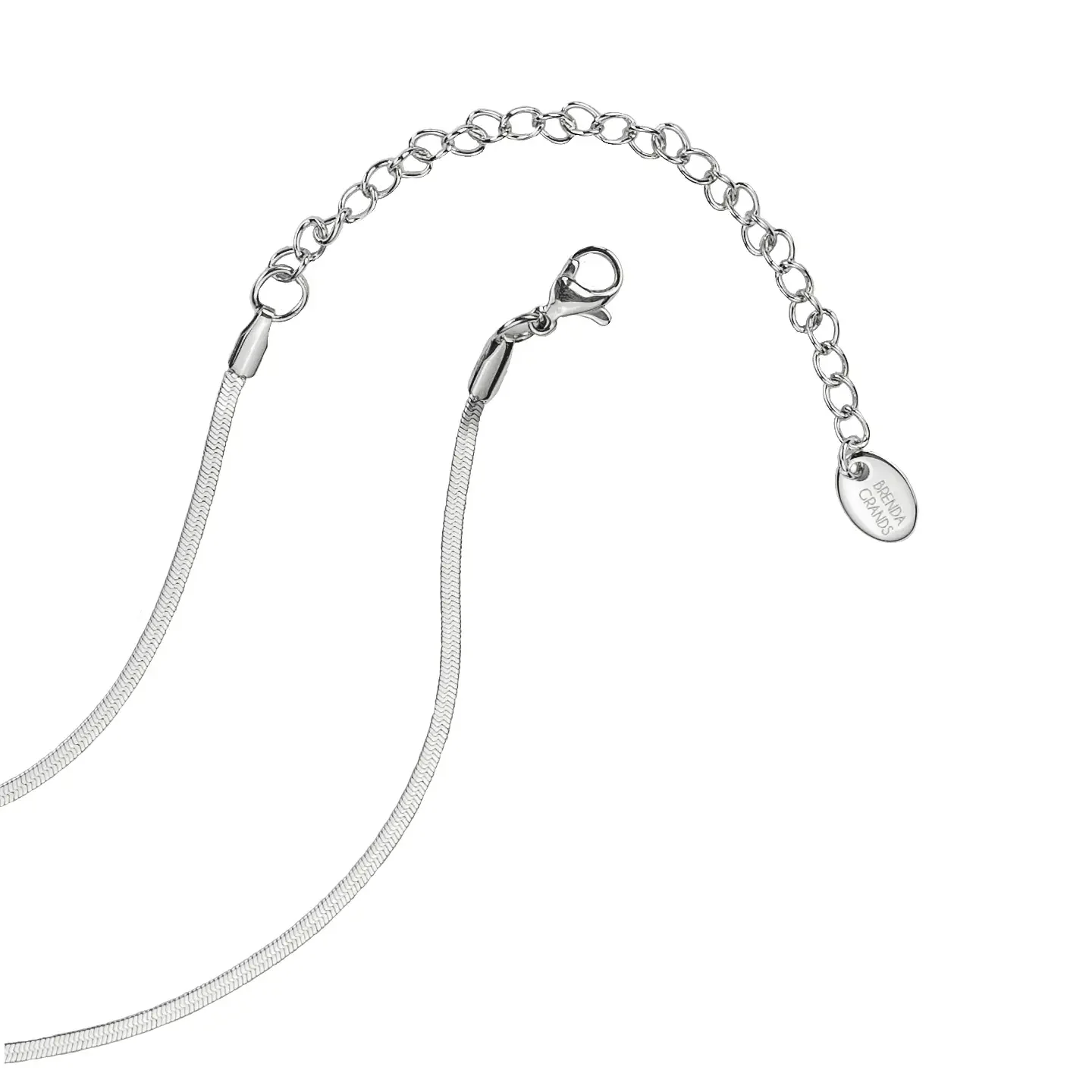 Silver Micro Herringbone Necklace - Image 3