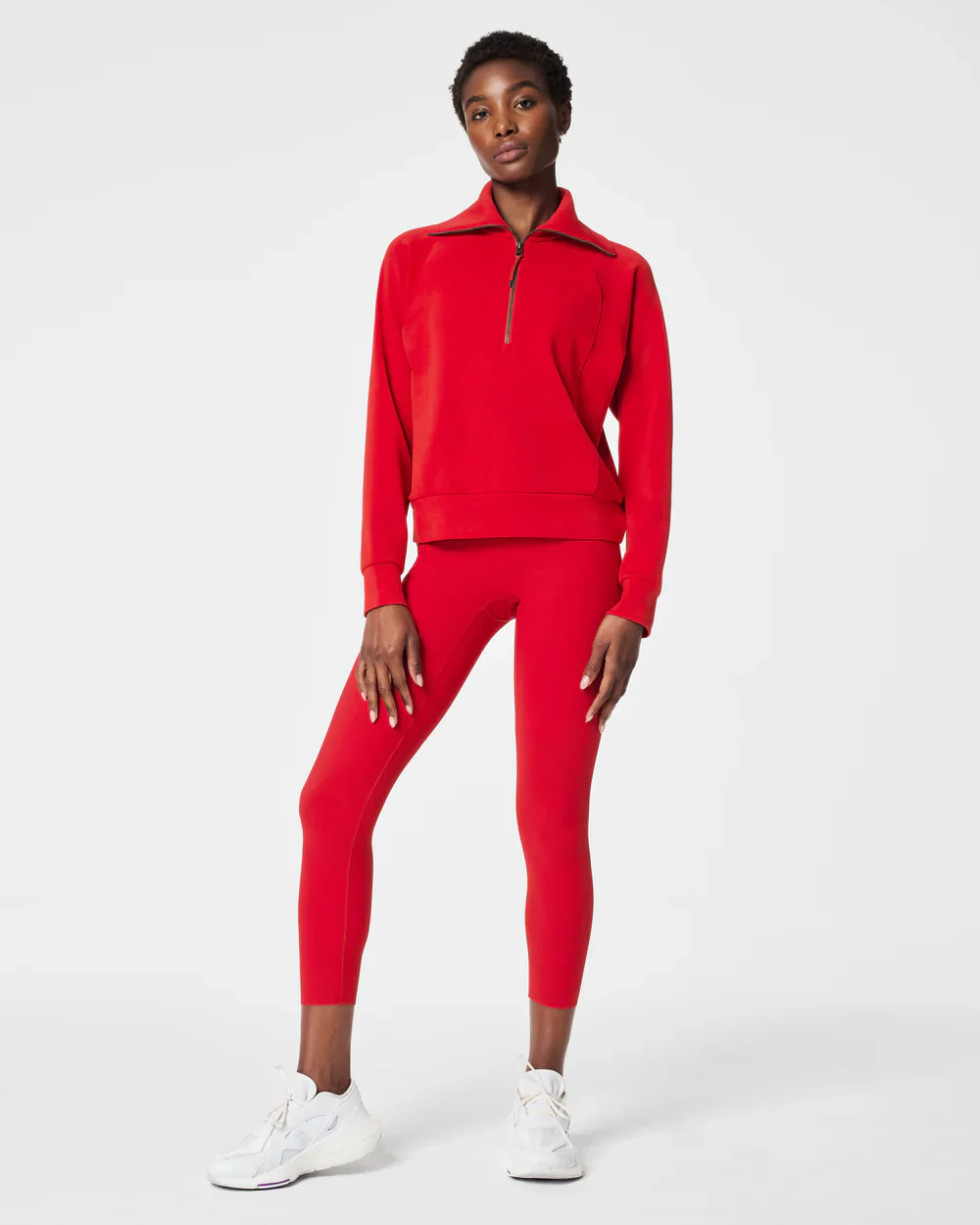 Spanx Air Essentials Half Zip Red - Image 6