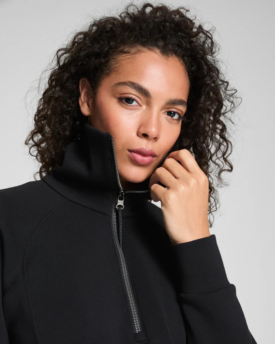 Spanx Air Essentials Half Zip Very Black - Image 3