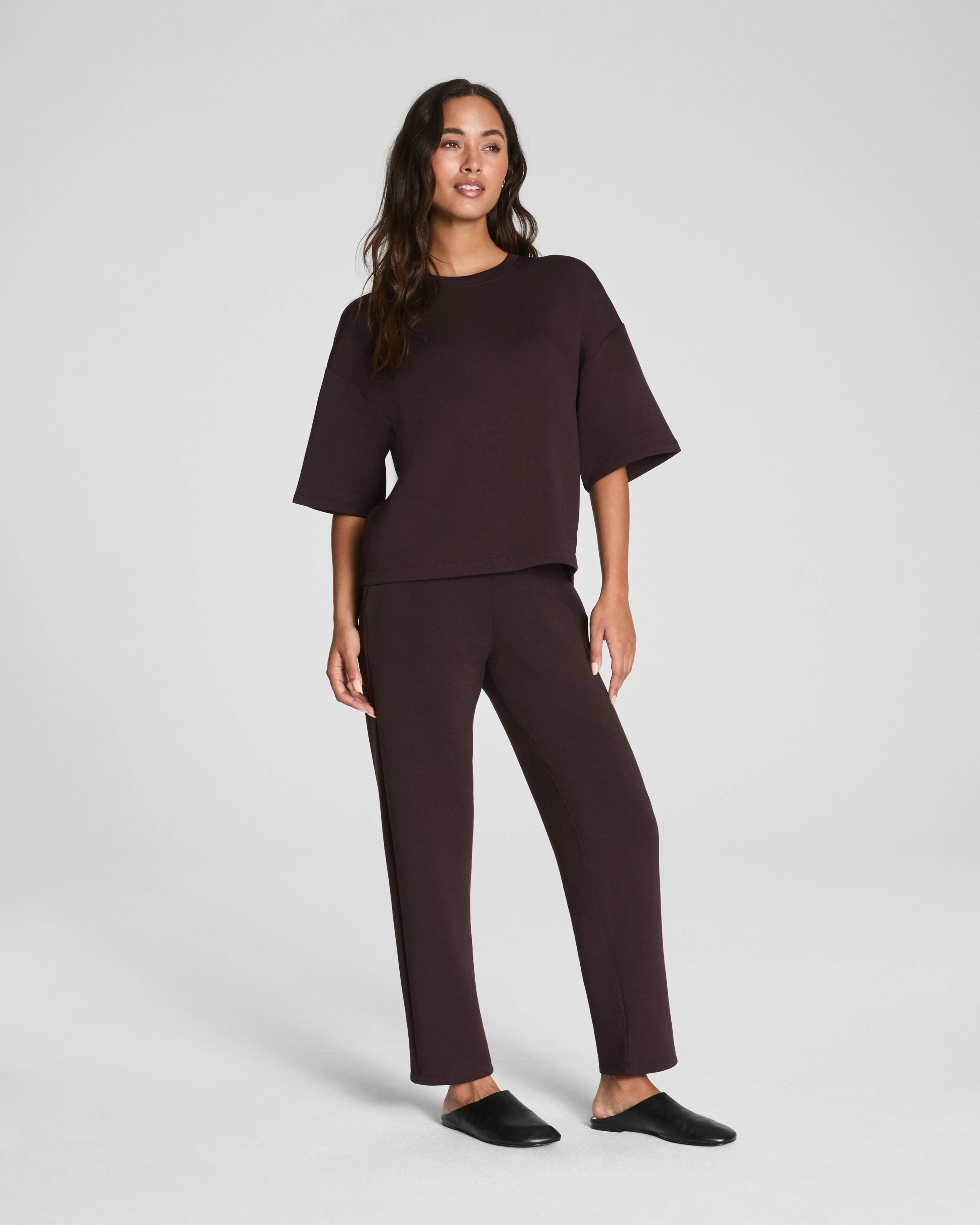 Spanx Air Essentials Slim Straight Pant Truffle Brown - Image 4