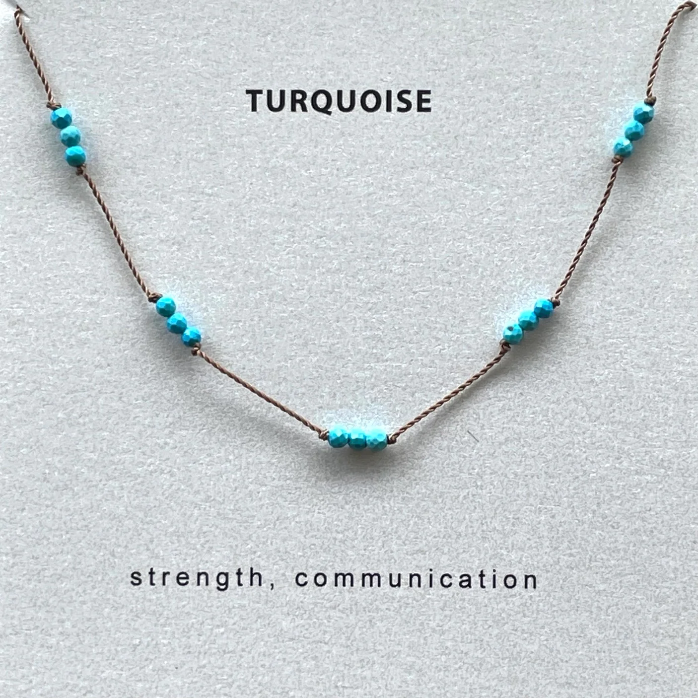 Strength Knotted Necklace - Turquoise - Image 3